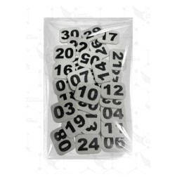 Números para jaulas Blancos