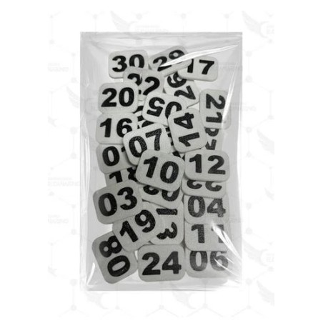 Números para jaulas Blancos